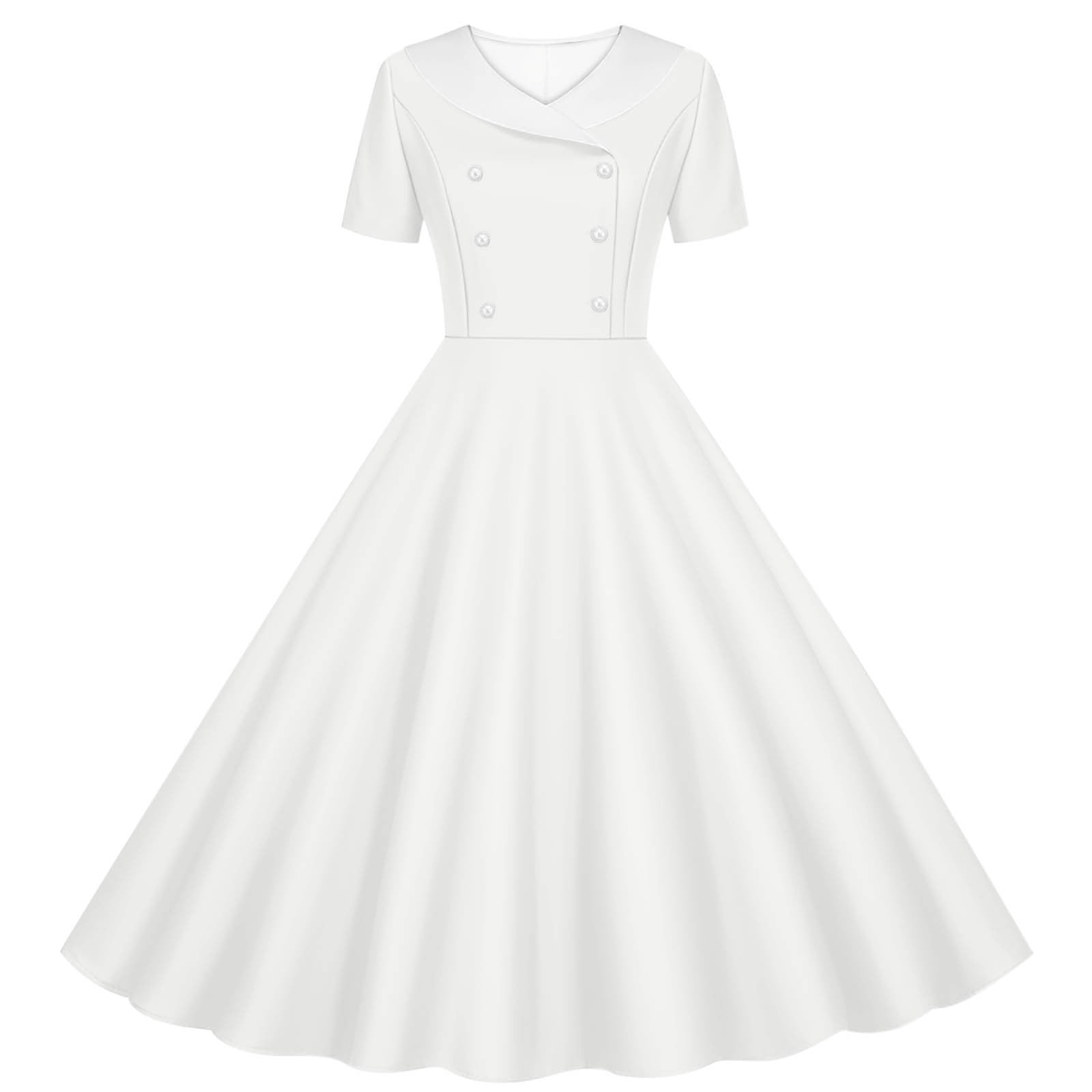 Formal Party Dresses Girls Collared Vintage Cocktail Dress Retro Short ...