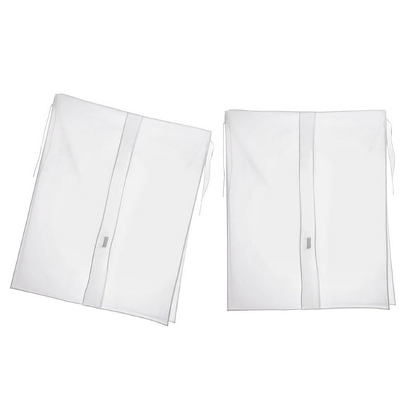 ifundom Closet Storage Bags for Clothes Rack, White PEVA, 2 Pieces, and Water-Resistant Garment Covers