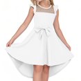 thumbnail image 1 of Formal Prom Party Evening Casual Concert Dresses for Girl Fall Summer Ruffle Midi Fish Net Mesh A Line Dresses Homecoming Dresses Girls 2026 Clothes Regular Fit 13 Years, 1 of 7