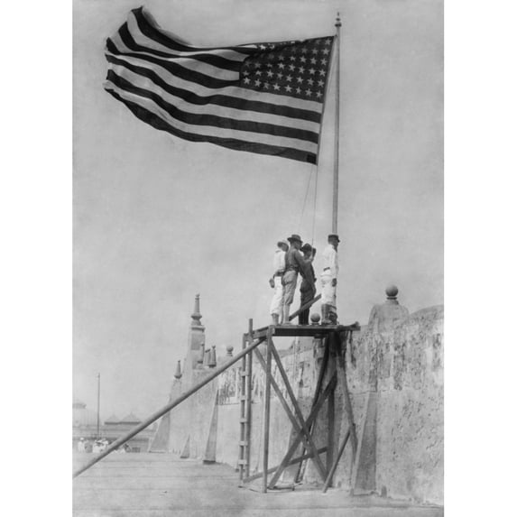 Formal Raising Of First Us Flag Over Veracruz History (24 x 36)