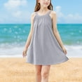 thumbnail image 1 of Formal Toddler Dress Girl's Dresses Cotton Crew Neck Sleeveless Summer Beach Tank Dresses Flowy Ruffle A-Line Cute Knee Length Casual Sundress New White 12T, 1 of 1