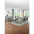 thumbnail image 1 of Formal Traditional Grey Finish Dining Room Furniture 7pc Set Table 6x Side Chairs Tufted Back Cushion Seats, 1 of 7