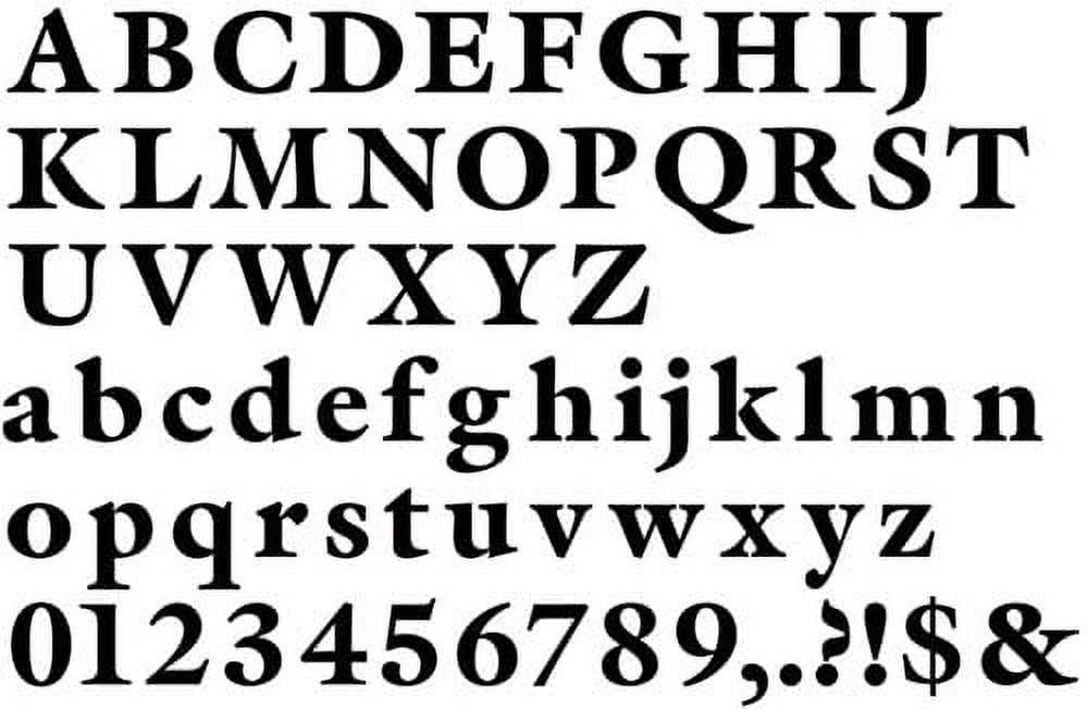 Formal Type Lettering Wall Stencil SKU #3114 by Designer Stencils