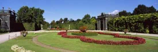 Formal garden in front of a building Schonbrunn Gardens Vienna Austria Canvas Art - Panoramic Images (36 x 12)
