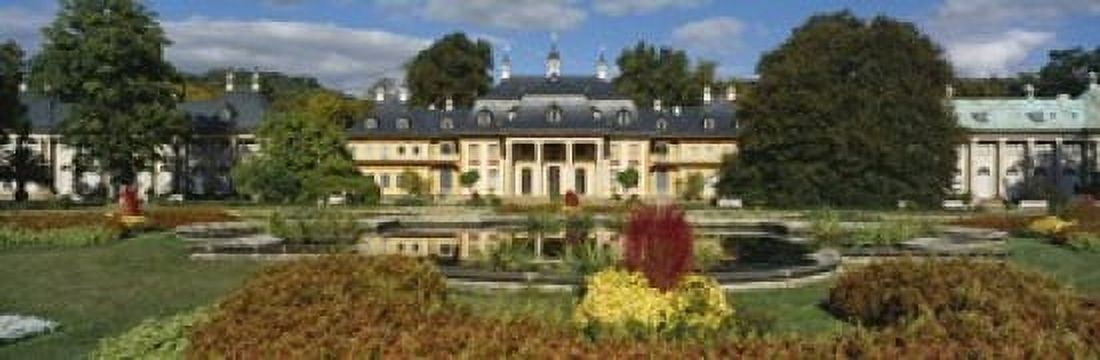 Formal garden in front of a castle Pillnitz Castle Dresden Germany Canvas Art - Panoramic Images (18 x 6)
