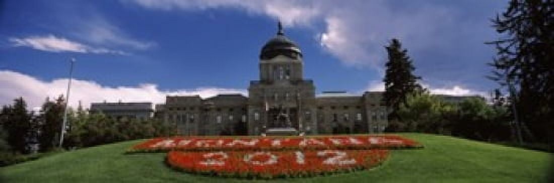 Formal garden in front of a government building State Capitol Building Helena Montana USA Canvas Art - Panoramic Images (18 x 6)
