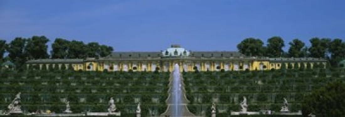 Formal garden in front of a palace Sanssouci Palace Potsdam Brandenburg Germany Canvas Art - Panoramic Images (18 x 7)