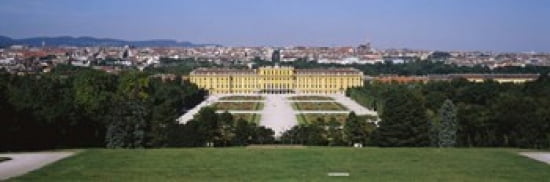 Formal garden in front of a palace Schonbrunn Palace Vienna Austria Canvas Art - Panoramic Images (36 x 12)
