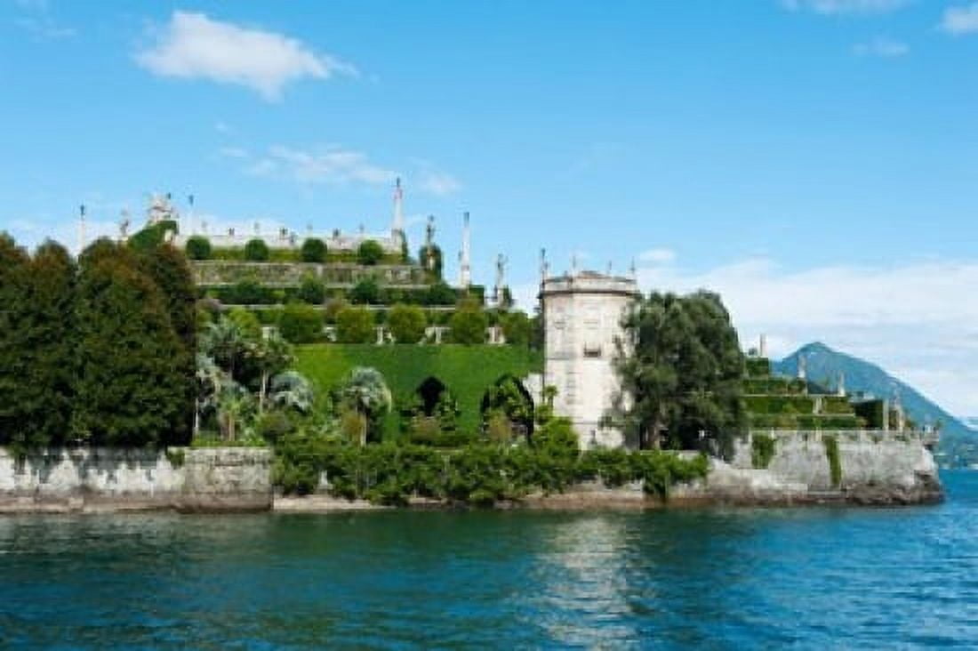 Formal garden on the south end of Isola Bella Stresa Borromean Islands Lake Maggiore Piedmont Italy Canvas Art - Panoramic Images (36 x 24)
