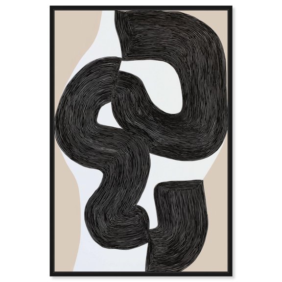 Formation III Canvas Print Black Minimalist Art by Art Remedy, Black Frame, 20 x 30