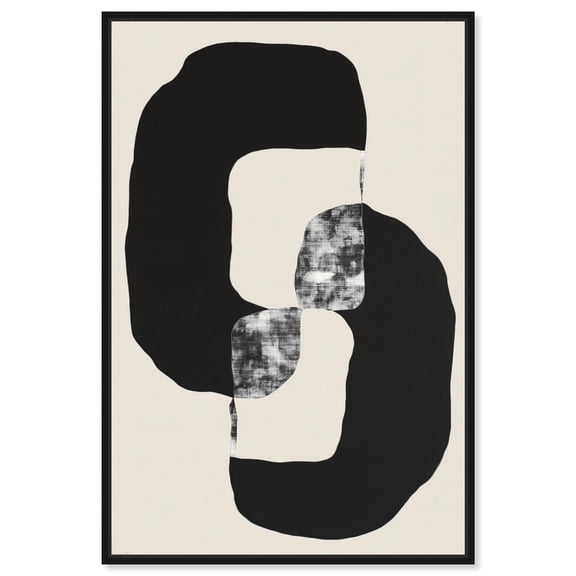 Formation V Canvas Print Black Minimalist Art by Art Remedy, Black Frame, 20 x 30