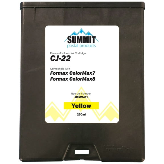Formax CJ-22 Compatible Yellow Ink Cartridge for Colormax7 and Colomax8 Envelope Printers