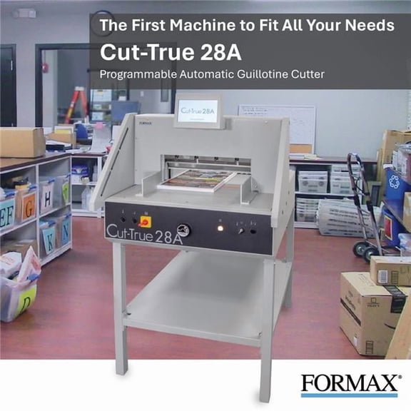 Formax Cut-True 28A 18.9 in. Automatic Electric Guillotine Paper Cutter with LED Laser Line