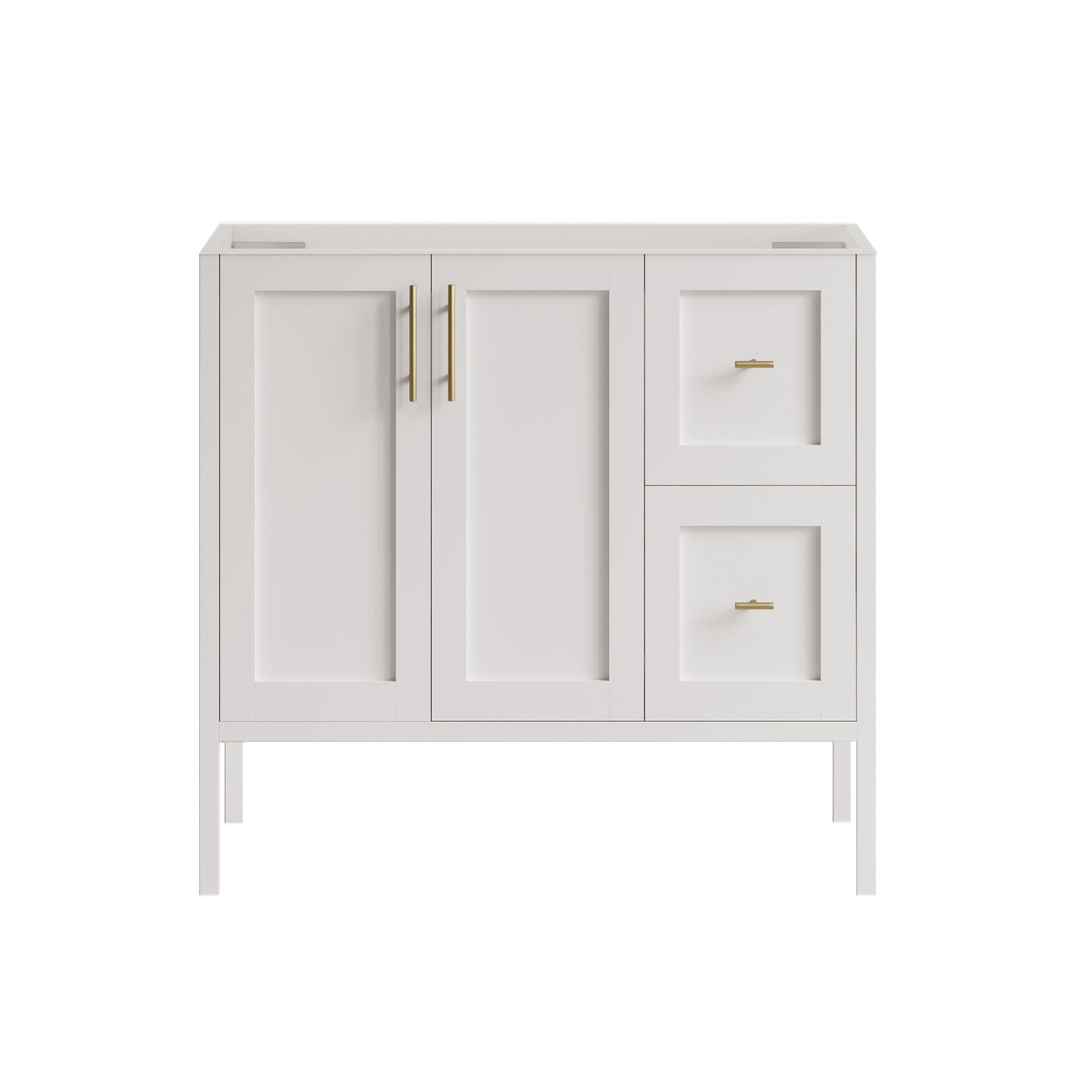 Forme 36" Modular Freestanding Bathroom Vanity Cabinet without Top in White