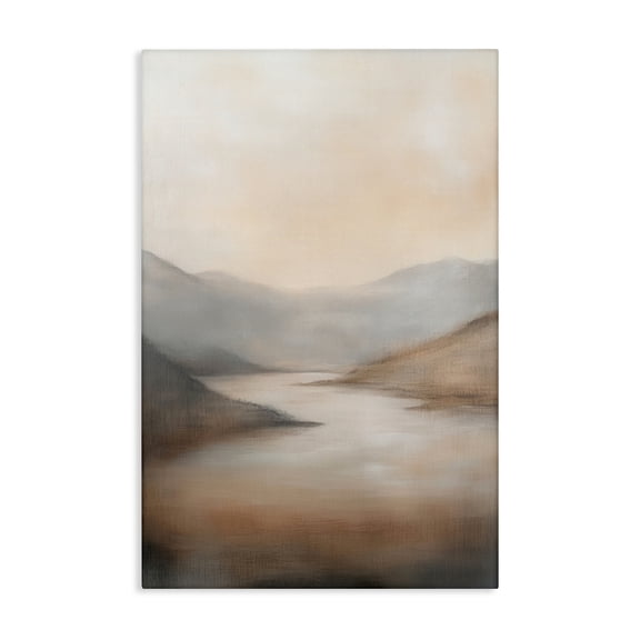 Stupell Industries Formed by Mountains Landscape Canvas Wall Art, design by Petal Prints Design