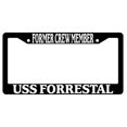 thumbnail image 1 of Former Crew Member USS Forrestal Black Plastic License Plate Frame NAVY, 1 of 1
