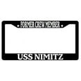 thumbnail image 1 of Former Crew Member USS Nimitz Black Plastic License Plate Frame NAVY, 1 of 1