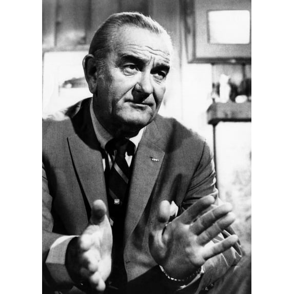 Former President Lyndon Johnson During An Interview Walter Cronkite. He Talked About His Decision Not To Run For A Second Term To Promote A Peace Settlement With North Vietnam. Feb. 3 History (18 x