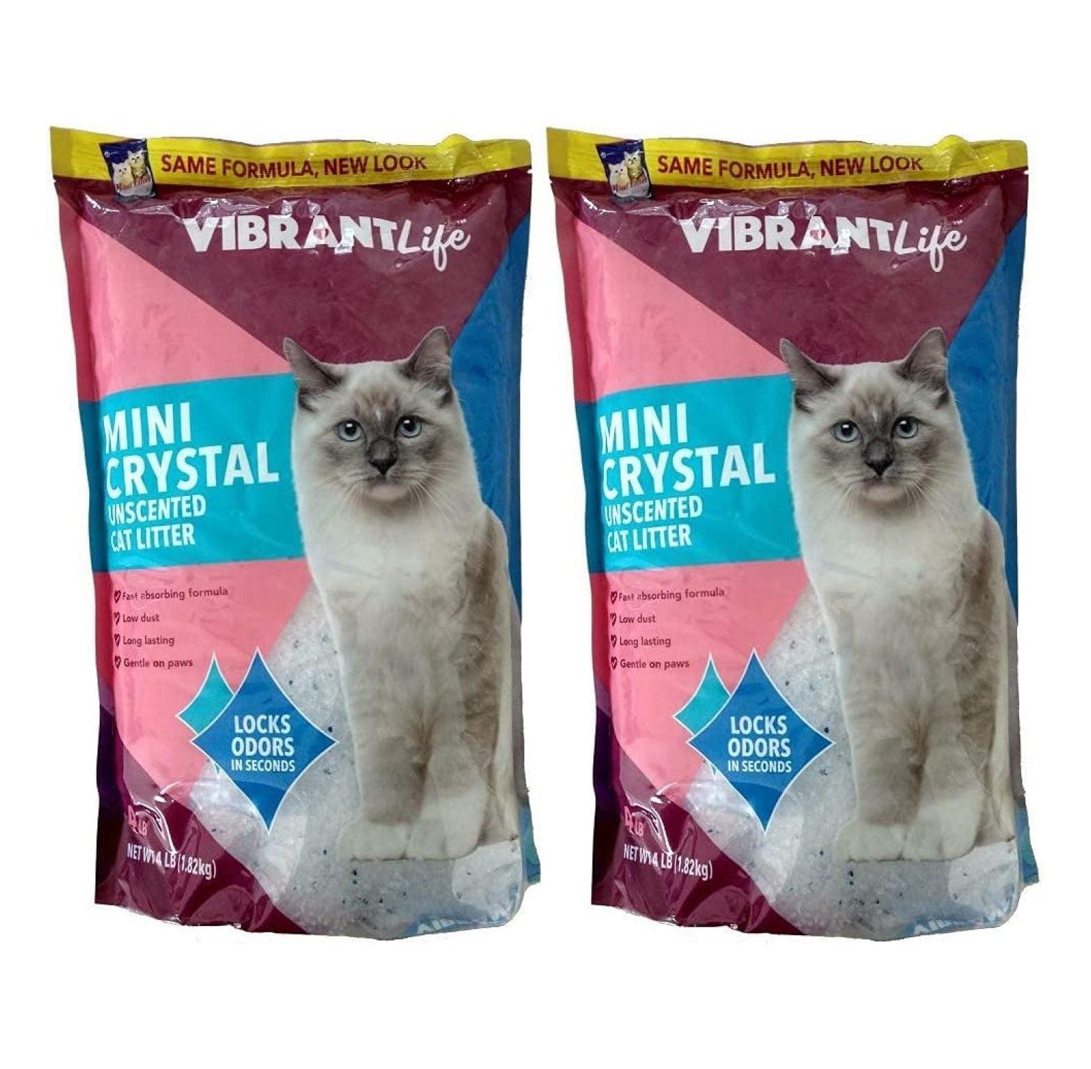 Formerly Mimi Pet Cat Litter Mini Silica Gel Crystals, Ultra Absorbent, Unscented and Lightweight 4-Pound Bags