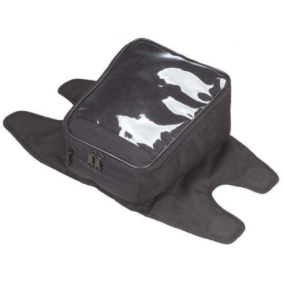 Covered Living Water Resistant Magnetic Motorcycle Tank Bag with Window, Black, Universal Fit, 10 Liter Capacity