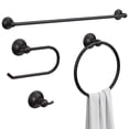 thumbnail image 1 of Classic 4-Piece Bathroom Accessories Set, 24-inch Towel Bar, Toilet Paper Holder, Towel Ring, and Robe Hook, Durable Zinc Alloy & Stainless Steel, (Oil Rubbed Bronze Finish), 1 of 7