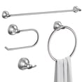 thumbnail image 1 of Classic 4-Piece Bathroom Accessories Set, 24-inch Towel Bar, Toilet Paper Holder, Towel Ring, and Robe Hook, Durable Zinc Alloy & Stainless Steel, (Polished Chrome Finish), 1 of 7