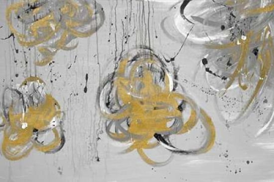 Forms of Gray and Gold Canvas Art - Addie Marie  (24X36)