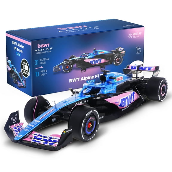 Formula 1 ALP A523 Model kit - 1:18 Scale Racing F1 ALP A523 Model Inspired by Pierre Gasly & Esteban Ocon l Building kit, Collectible diecast, 140 Pieces