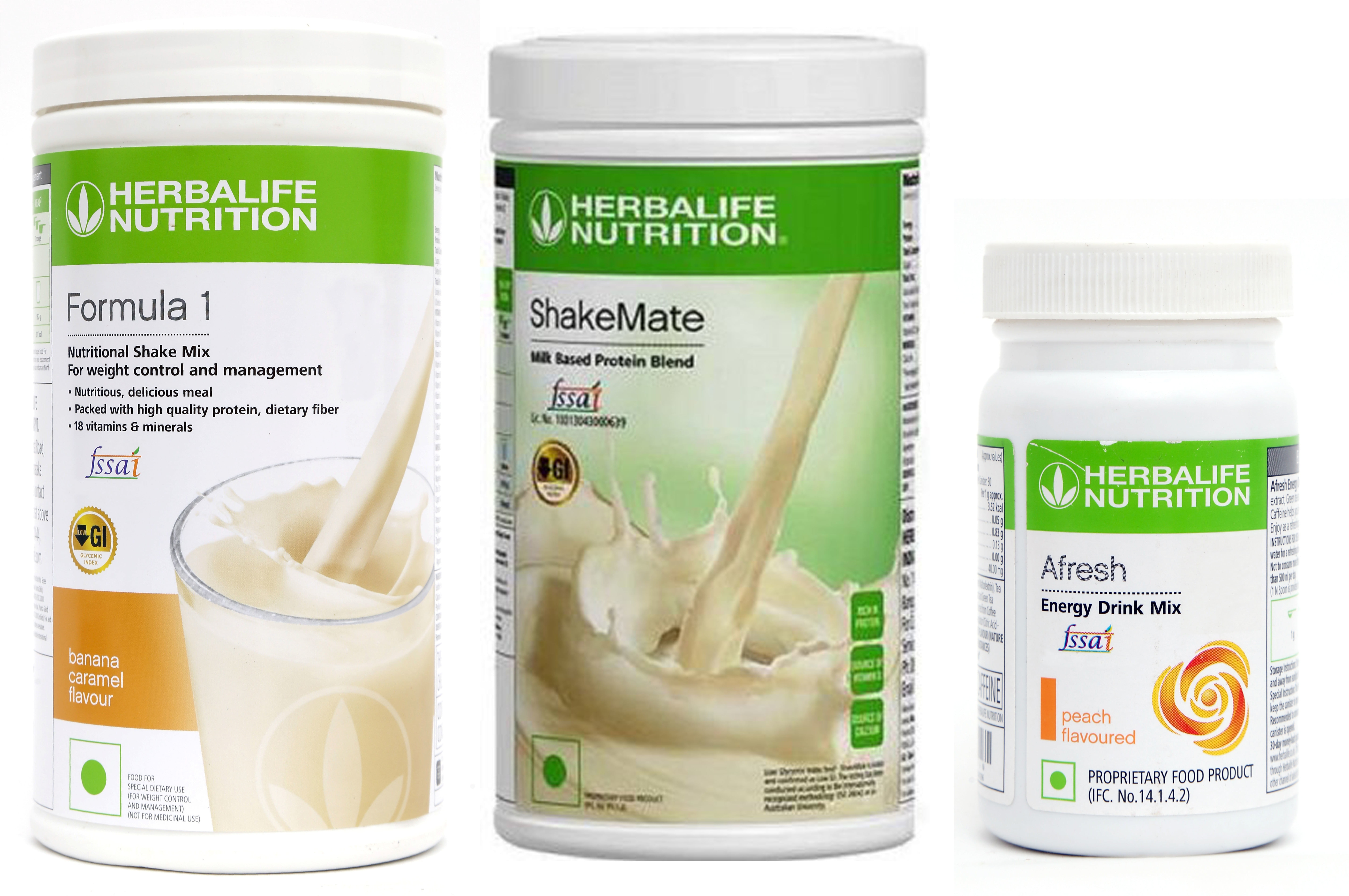 Formula 1 Banana (500 gm) + Shakemate (500 gm) + Afresh Drink Peach set of 3