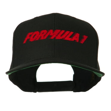 Formula 1 Embroidered Flat Bill Cap - Black OSFM