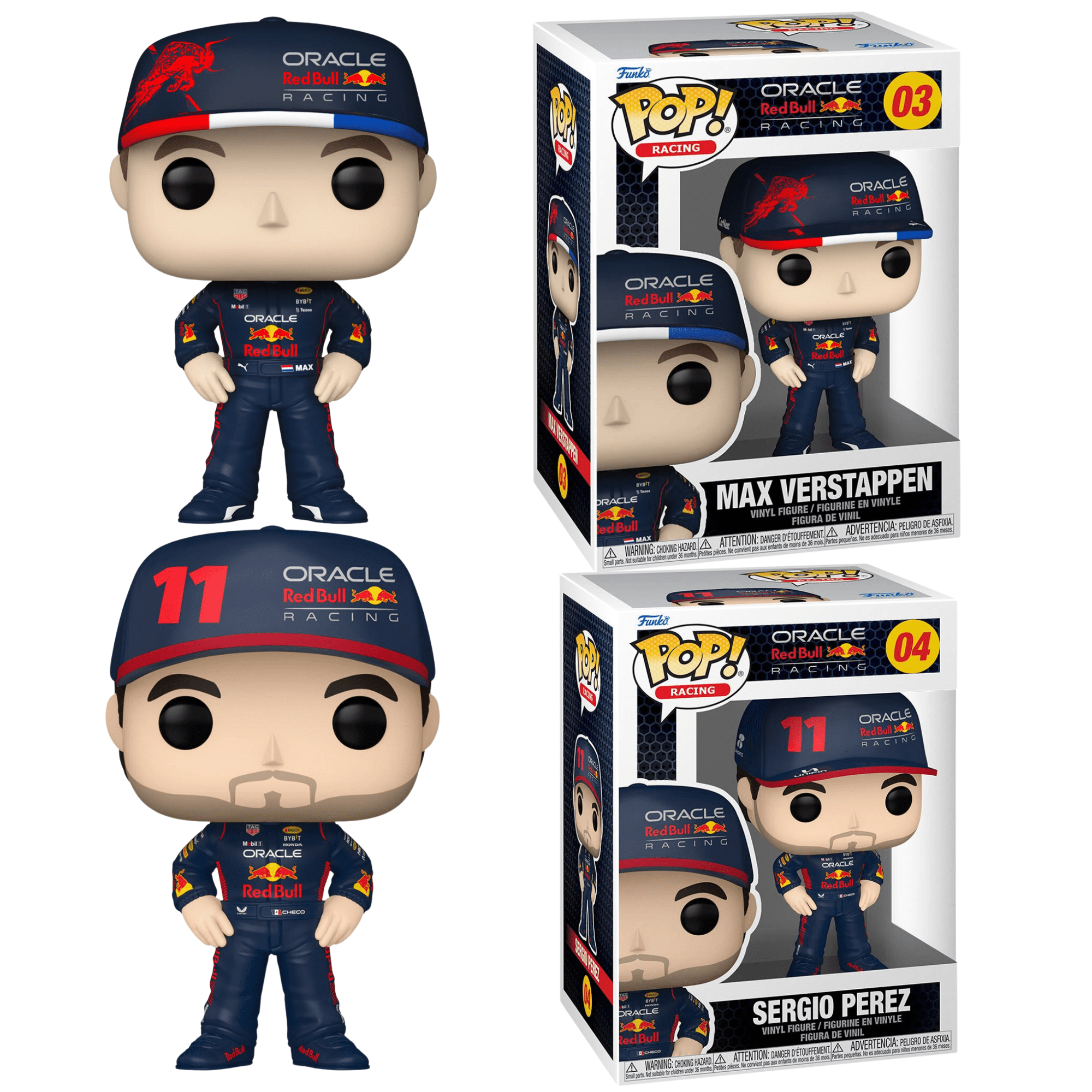 Formula 1 Funko Pop! Vinyl Figure Combo: Max Verstappen #03 & Mercedes ...