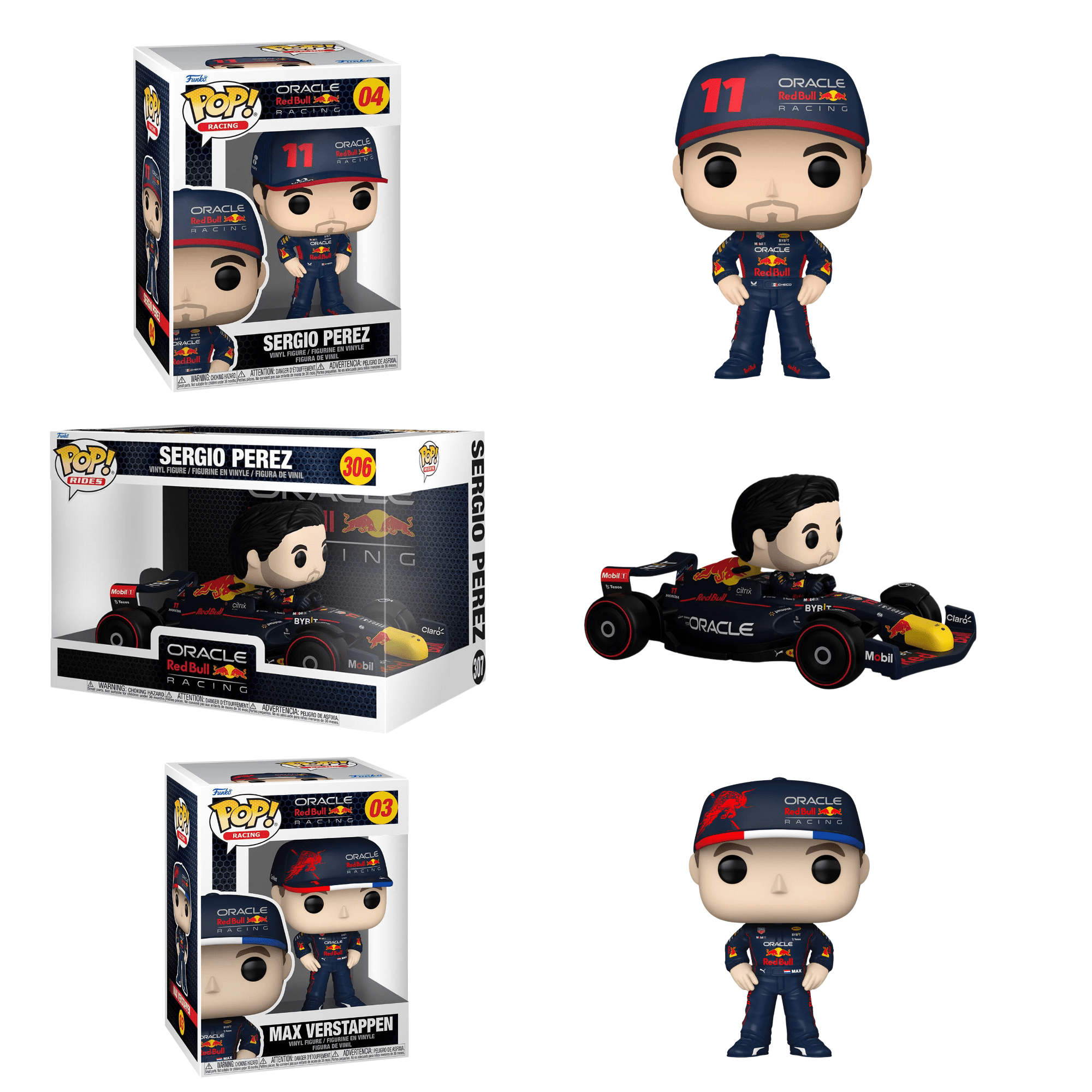 Formula 1 Funko Pop! Vinyl Figure Combo Set: Max Verstappen & Sergio ...