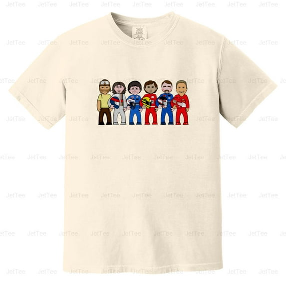 Formula 1 Legends F1 Motorsport Racing Vintage Retro Champion Driver Comfort Color T-Shirt Unisex, up to 4XL