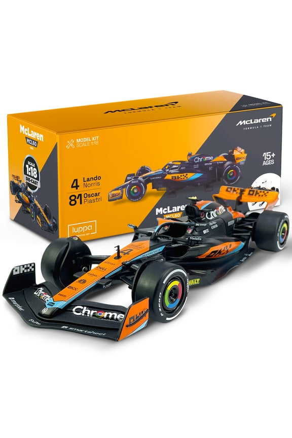 Formula 1 MCL60 Model kit - 1:18 Scale Racing F1 MCL60 Model Inspired by Lando Norris & Oscar Piastri l Building kit, Collectible diecast, 140 Pieces
