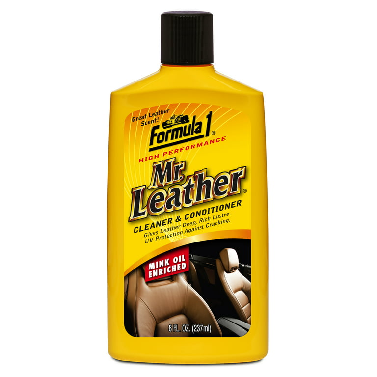 Formula 1 Mr. Leather Cleaner and Conditioner Spray, Enriched Leather  Conditioner for Car Interior, Shoes & More, Car Upholstery Cleaner to Shine  