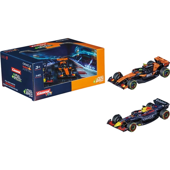 Formula 1 Racers Pull & Speed Twinpack #1 Verstappen & #4 Norris 1:43 Scale