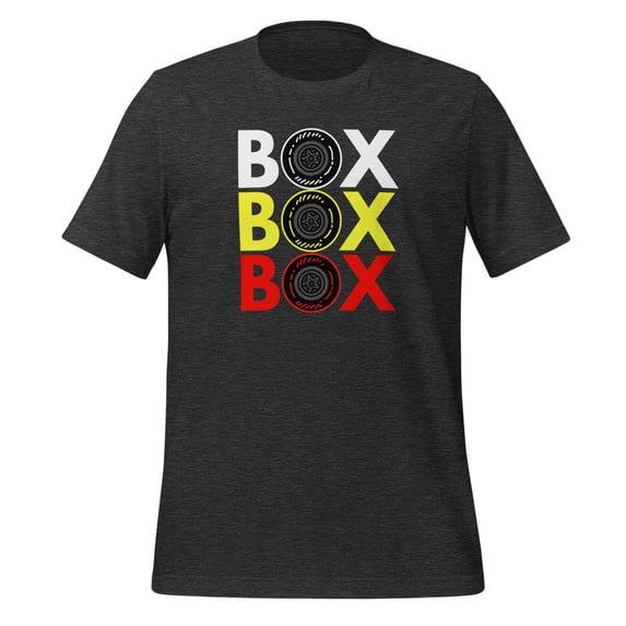 Formula 1 Racing Car Shirt Box Box Box Shirt Radio Call To PitBox F1 Car Race Shirt Pit Stop Shirt Pit Lane Shirt Formula 1 Shirt (Dark Grey Heather, XL)