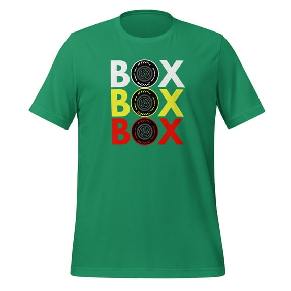 Formula 1 Racing Car Shirt Box Box Box Shirt Radio Call To PitBox F1 Car Race Shirt Pit Stop Shirt Pit Lane Shirt Formula 1 Shirt (Kelly, M)