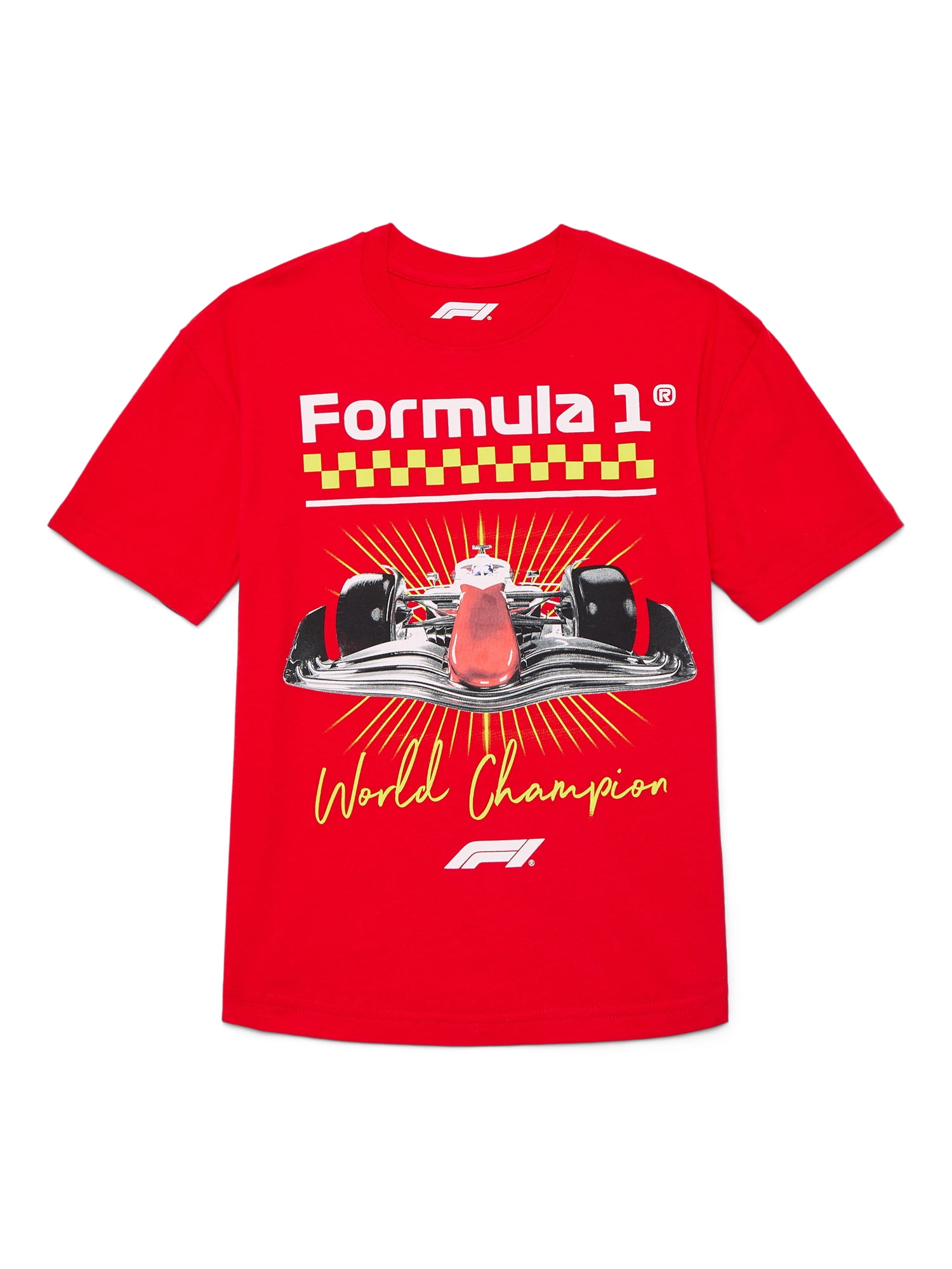 Formula 1 Racing Boys Graphic Tee with Short Sleeves, Sizes 4-18