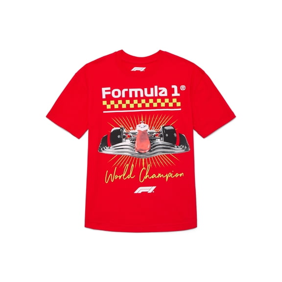 Formula 1 Racing Boys Graphic Tee with Short Sleeves, Sizes 4-18