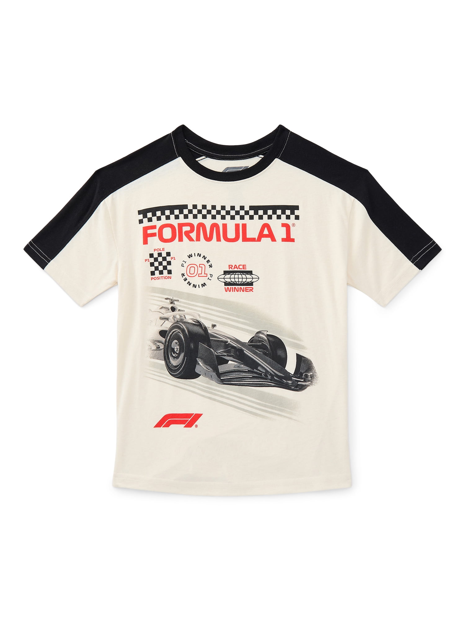 Formula 1 Racing Boys Graphic Tee with Short Sleeves, Sizes 4-18