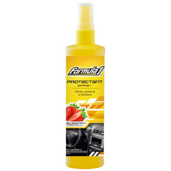 Formula 1 Interior Detailing Protectant Spray, Car Interior Cleaner with Lasting Strawberry Fragrance and UV Protection, Safe for Vinyl, Rubber, Plastic, & Dashboard - 10oz