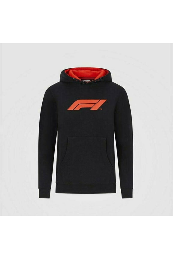 Tech Collection F1 Kids Large Logo Hooded Sweatshirt-Youth Black