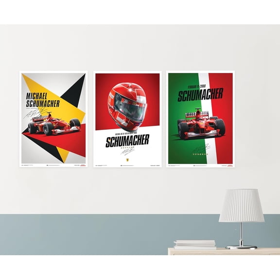 Formula 1 Vertical Canvas Wall Paper Poster Pack - Set of 3, A3 Size, 12x18 inch Unframed Art Prints - Home, Bedroom, Living Room & Decor - Aesthetic, Matt Finish, No Frame