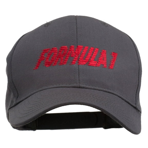 Formula 1 for Racing Cars Embroidered Cap - Charcoal OSFM