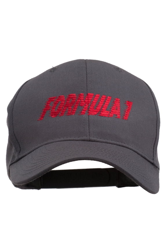 Formula 1 for Racing Cars Embroidered Cap - Charcoal OSFM