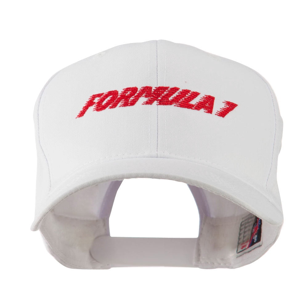 Formula 1 for Racing Cars Embroidered Cap - White OSFM - Walmart.com