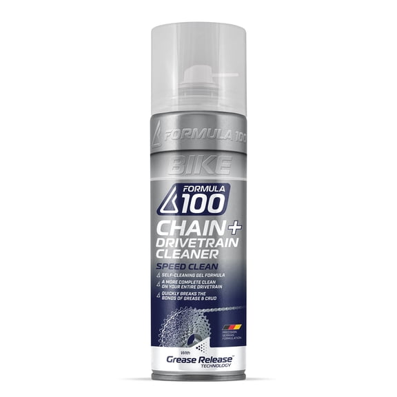 Formula 100 Speed Clean Bike Chain + Drivetrain Degreaser Spray Cleaning for Bicycles & Electric Bikes Quickly Removes Grease, Dirt & Grime