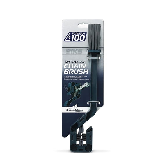 Formula 100 Speed Clean Chain + Drivetrain Brush Deep Cleaning for Bicycles Firm Bristles, Dual Brush, Comprehensive Clean