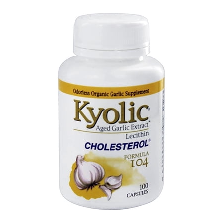 Kyolic Aged Garlic Extract Formula 104, Cholesterol Health, 100 Capsules